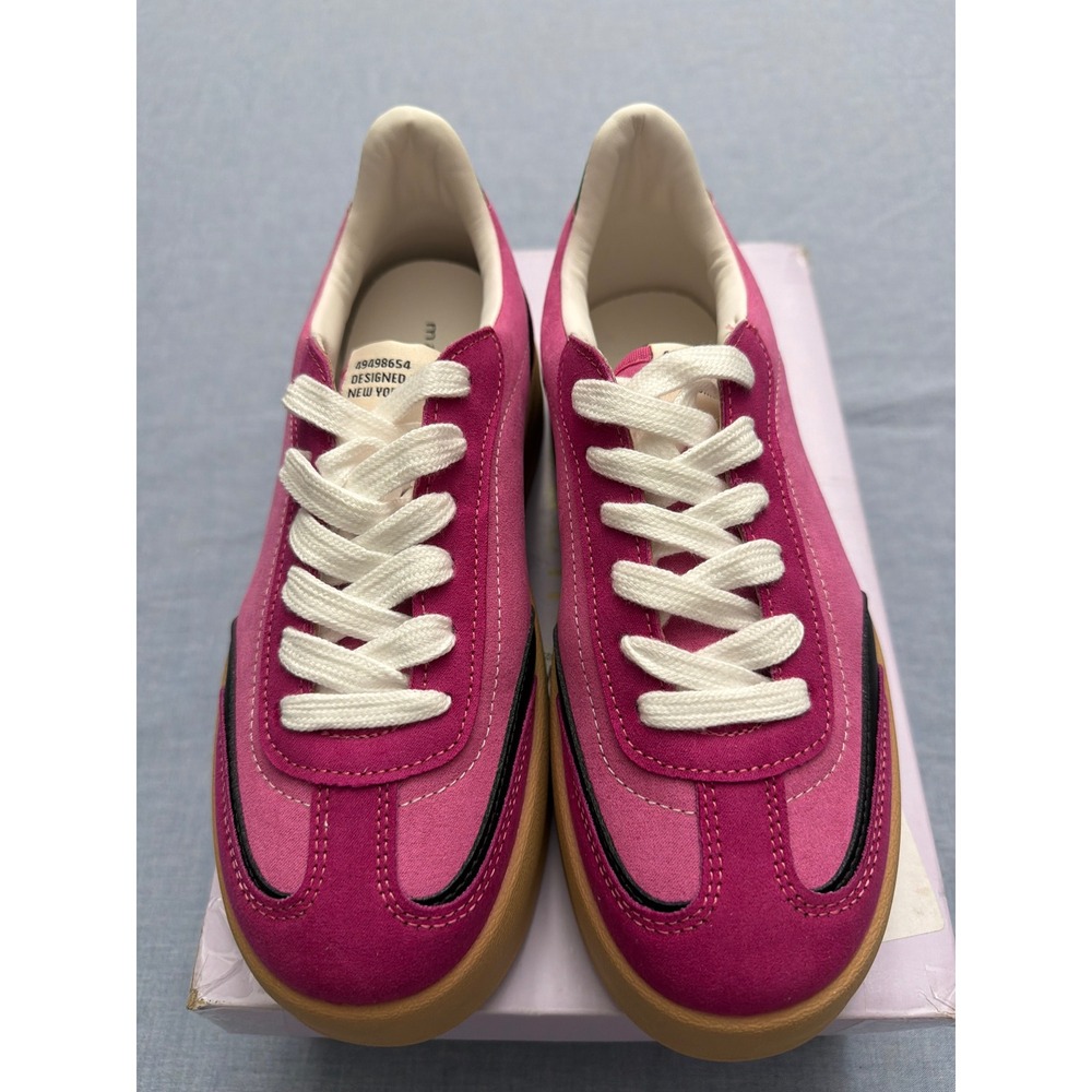 Madden Girl Mapollo Pink Multi Platform Sneakers Women Size 5 Low Top Lace Up